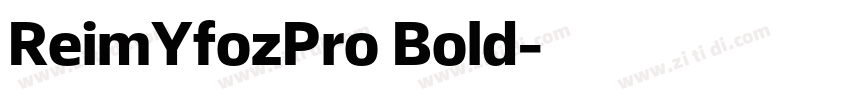 ReimYfozPro Bold字体转换